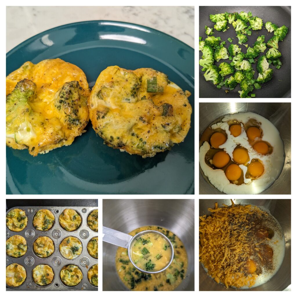 Broccoli, Scallion & Cheddar Egg Cups